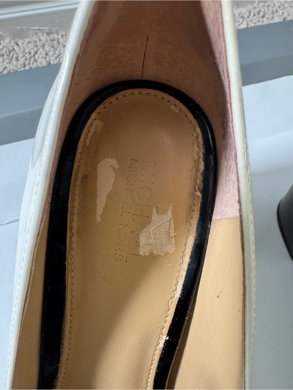 Michael Kors Black & White Patent Leather with Black Accent Buckle / Black Heel - Picture 16 of 16